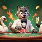 Experience thrilling gameplay with sun win at a vibrant baccarat table featuring engaging characters and dynamic elements.