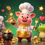 Enjoy thrilling gg88 action with cartoon characters experiencing vibrant gaming and golden rewards.