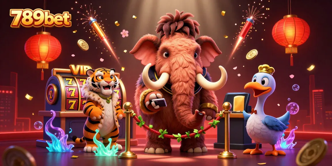 Engage with 789bet in an exciting casino scene featuring unique characters amid vibrant gambling elements.