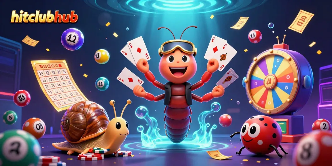 Experience the excitement at hitclubhub with vibrant lottery elements and cartoon characters in action.