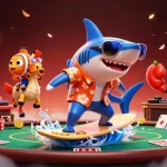 Engage in thrilling gameplay at uu88 with a vibrant scene of casino characters and elements.