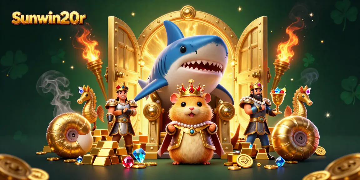 Engage with sunwin20r's dynamic online casino experience featuring golden treasures and whimsical characters.