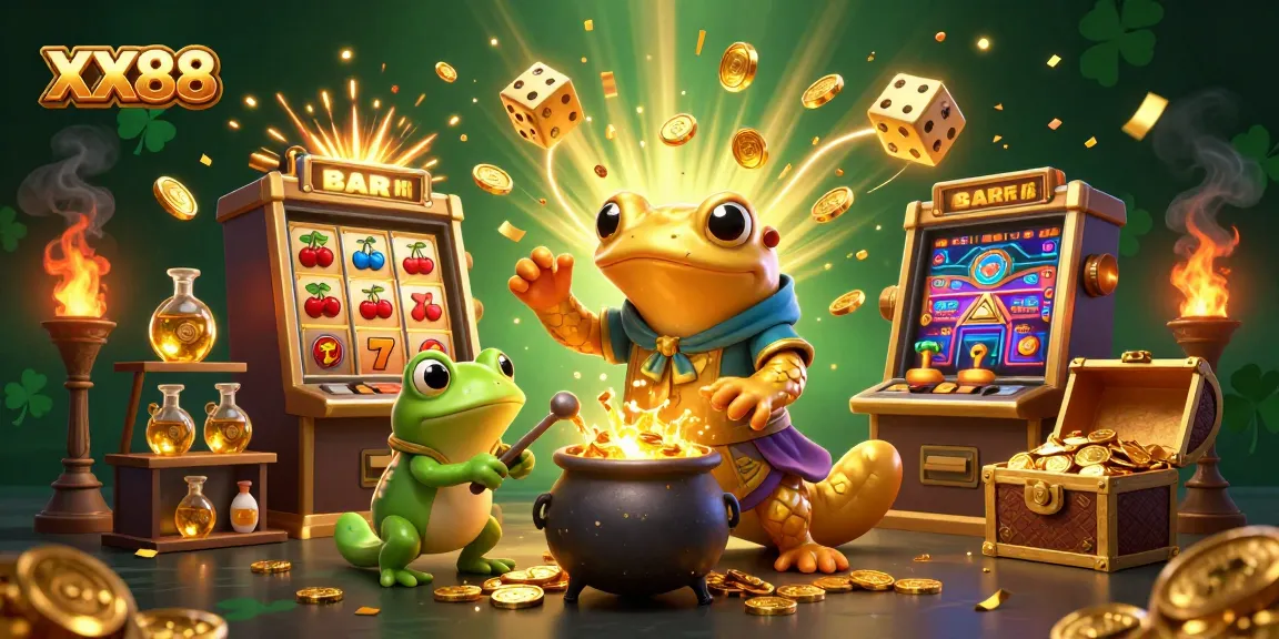 Experience thrilling wins with XX88 as you watch a golden salamander alchemist transforming metals into jackpot coins!